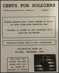 "Cents for Soldiers" Flyer